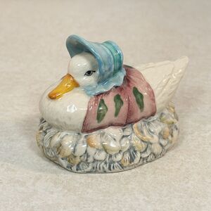 Beatrix Potter JEMIMA PUDDLE-DUCK Feather Nest Royal Albert 1989 Figurine Vtg